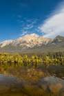 Pyramid Mountain and Pyramid Lake, Jasper National Park. Alberta, Canada Art Print